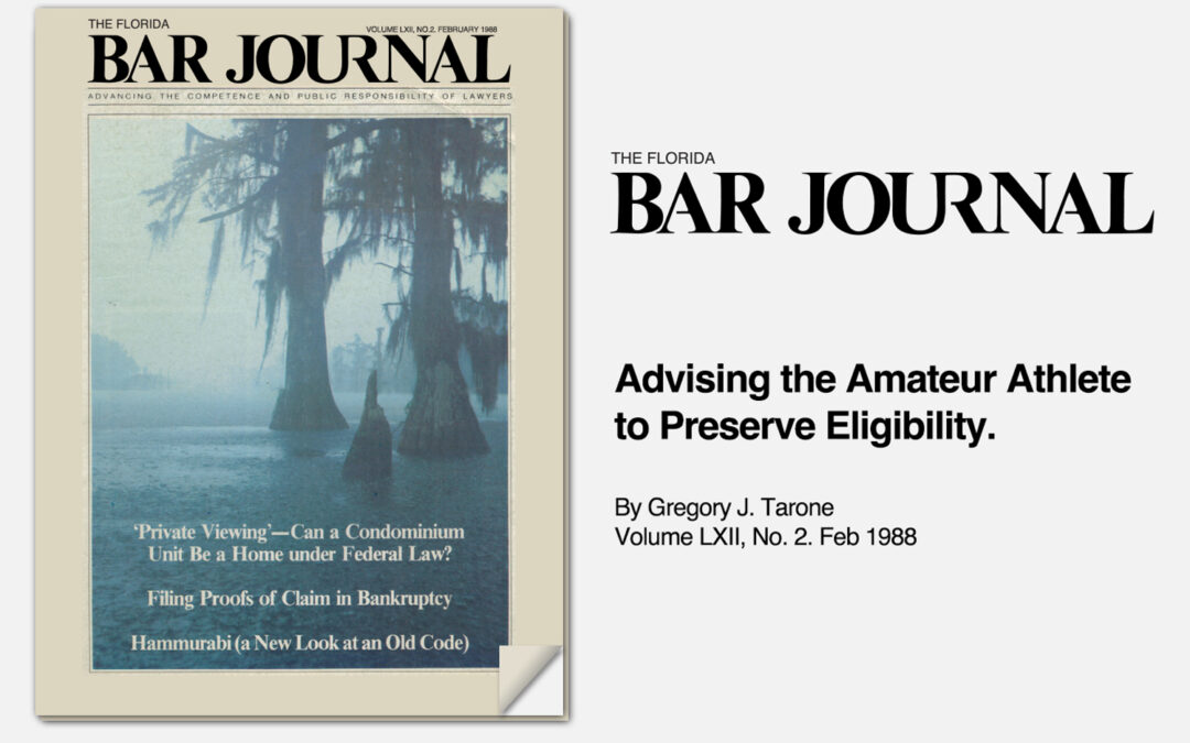 The Florida Bar Journal – Feature Article – Feb 1988